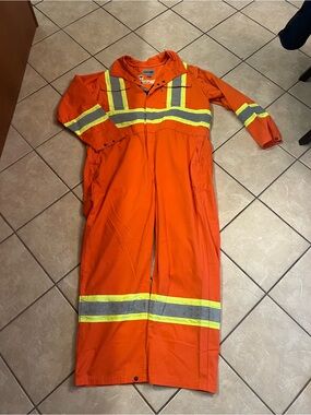 High-Visibility Orange Reflective Coverall men’s size 2XL